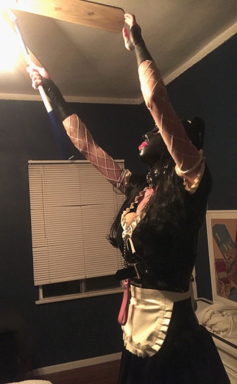 rubbercamille: Serving my Mistress as a rubber sissy maid. She... 3