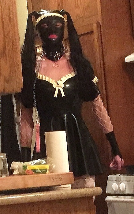 rubbercamille: Serving my Mistress as a rubber sissy maid. She... 4