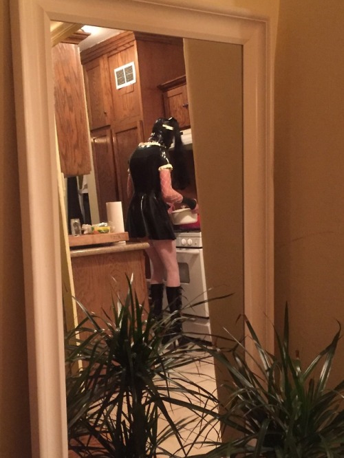 rubbercamille: Serving my Mistress as a rubber sissy maid. She... 5