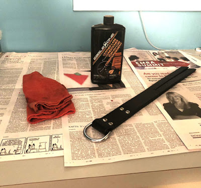 Husband Soundly Strapped 4 leather