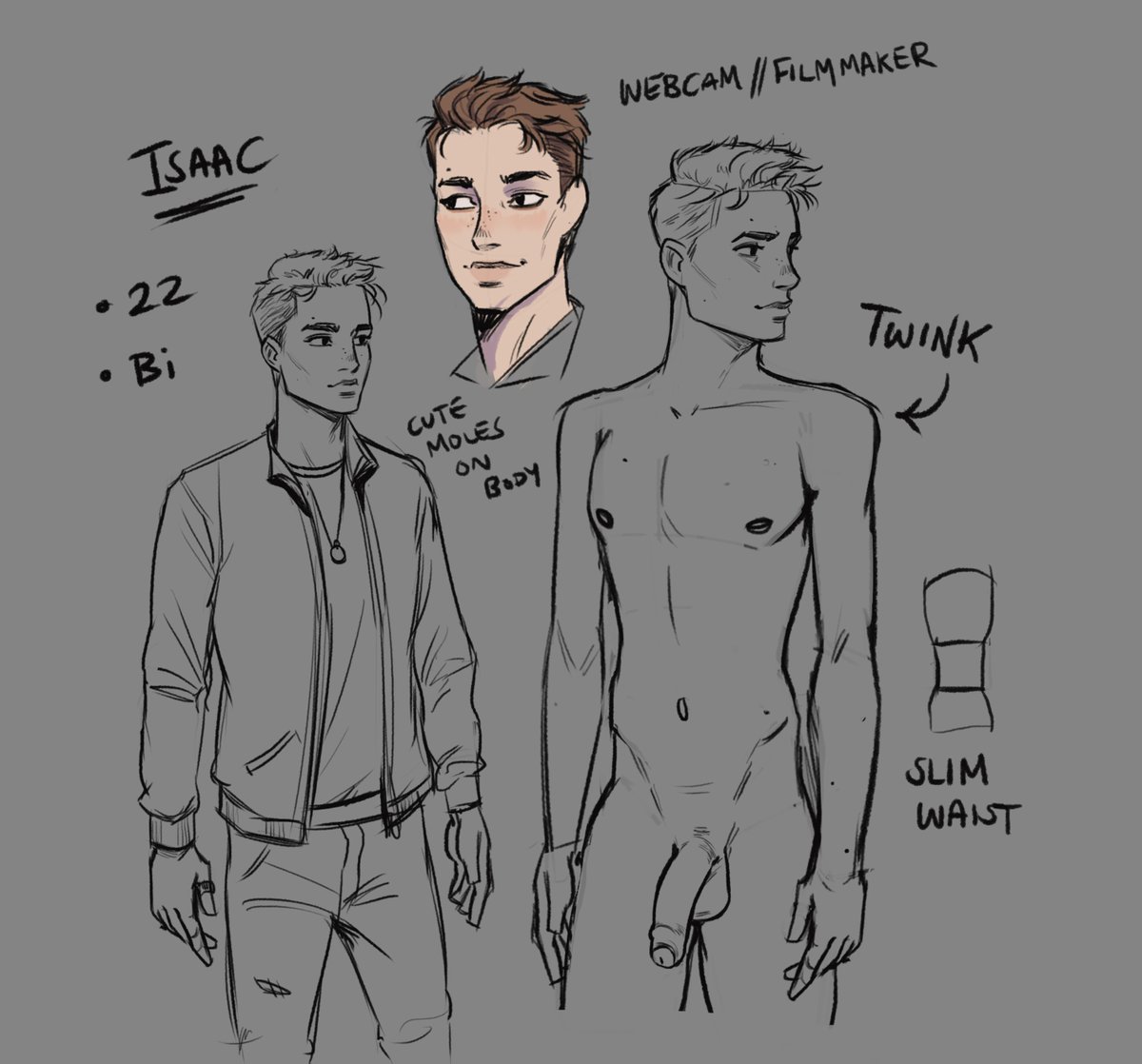 Hey all meet Isaac! My first of many OCs for an upcoming project. Its all a WIP but I'm excited to bring some characters to life that have personality. So basically I am making a group of upstart kinky filmmakers who love what they do and I'll be documenting it!pic.twitter.com/RqSBw2E9X8 2 D3GQw50XQAI0NJk